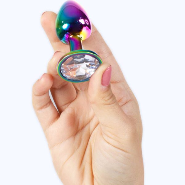 SECRETPLAY - METAL BUTT PLUG RAINBOW SMALL SIZE 7 CM - Afbeelding 3