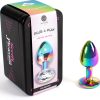 SECRETPLAY - METAL BUTT PLUG RAINBOW SMALL SIZE 7 CM - Afbeelding 2