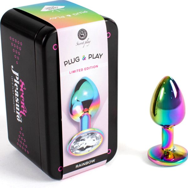 SECRETPLAY - METAL BUTT PLUG RAINBOW SMALL SIZE 7 CM - Afbeelding 2