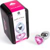 SECRETPLAY - METAL BUTT PLUG FUCHSIA HEART SMALL SIZE 7 CM - Afbeelding 2