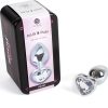 SECRETPLAY - METAL BUTT PLUG CLEAR CRYSTAL HEART SMALL SIZE 7 CM - Afbeelding 2