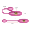 ONINDER - DENVER VIBRATING EGG PINK 7 X 2.7 CM FREE APP - Afbeelding 4