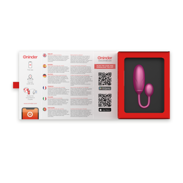 ONINDER - DENVER VIBRATING EGG PINK 7 X 2.7 CM FREE APP - Afbeelding 8