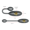 ONINDER - DENVER VIBRATING EGG BLACK 7 X 2.7 CM FREE APP - Afbeelding 4