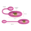 ONINDER - TOKYO VIBRATING EGG PINK 7.5 X 3.2 CM FREE APP - Afbeelding 4