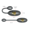 ONINDER - TOKYO VIBRATING EGG BLACK 7.5 X 3.2 CM FREE APP - Afbeelding 4