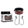 BEGME - RED EDITION COLLAR WITH NIPPLE CLAMPS WITH NEOPRENE LINING - Afbeelding 2