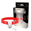 COQUETTE CHIC DESIRE - RED VEGAN LEATHER NECKLACE WITH HEART ACCESSORY WITH KEY - Afbeelding 2