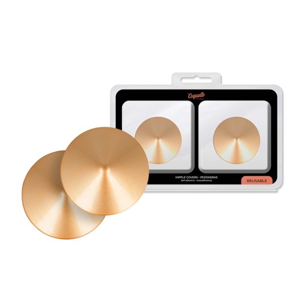 COQUETTE CHIC DESIRE - NIPPLE COVERS GOLDEN CIRCLES - Afbeelding 2