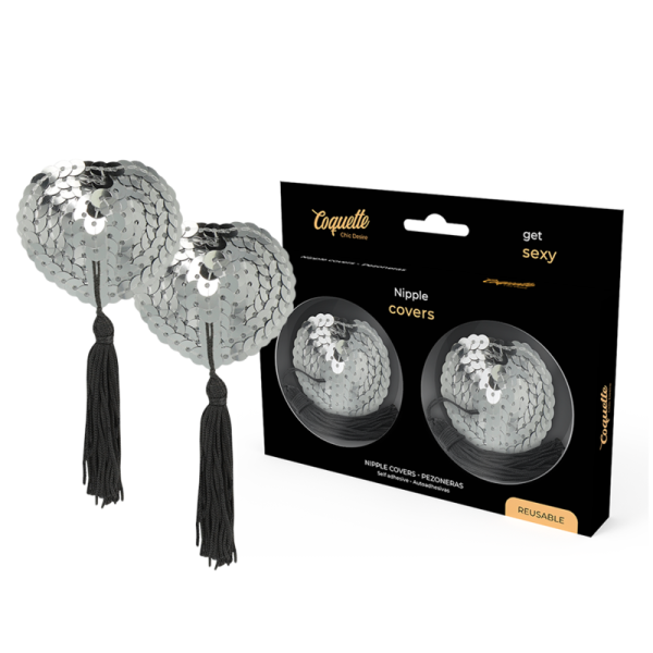 COQUETTE CHIC DESIRE - NIPPLE COVERS SILVER - Afbeelding 2