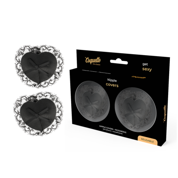 COQUETTE CHIC DESIRE - NIPPLE COVERS LACE BLACK - Afbeelding 2