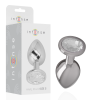 INTENSE - ALUMINUM METAL ANAL PLUG WITH SILVER CRYSTAL SIZE S - Afbeelding 2