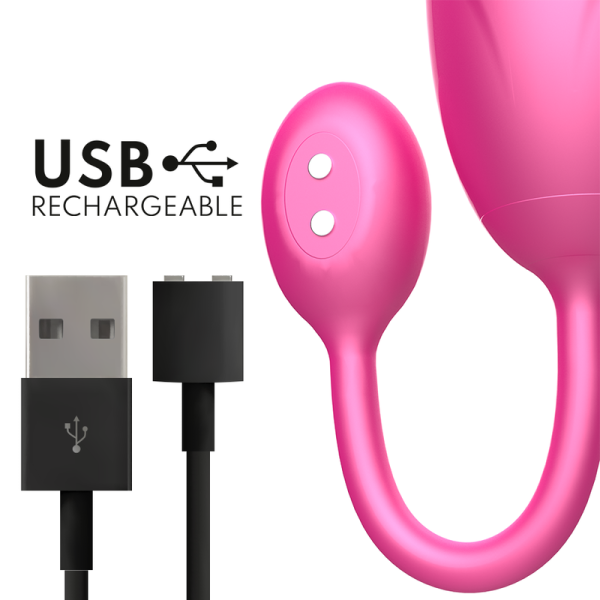 ONINDER - DENVER VIBRATING EGG PINK 7 X 2.7 CM FREE APP - Afbeelding 7