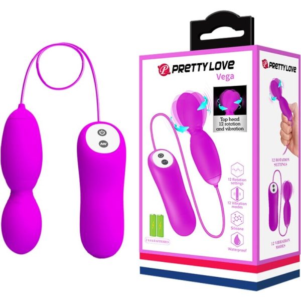 PRETTY LOVE - VEGA ROTATION AND VIBRATION MASSAGER 12 FUCHSIA FUNCTIONS - Afbeelding 2