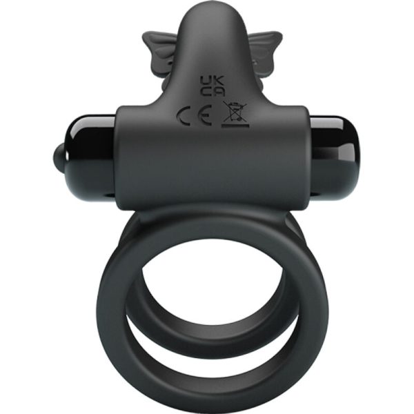 PRETTY LOVE - DOUBLE VIBRATING RING WITH BLACK STIMULATOR - Afbeelding 3