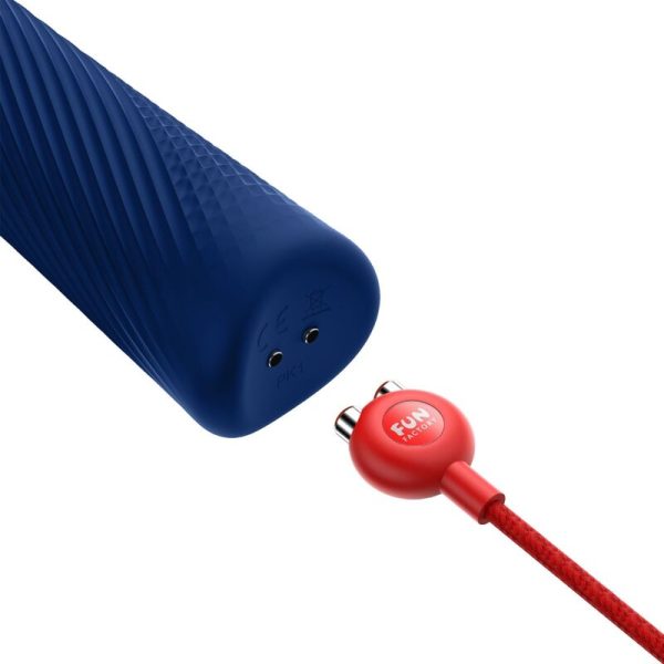 FUN FACTORY - VIM SILICONE RECHARGEABLE VIBRATING WEIGHTED RUMBLE WAND MIDNIGHT BLUE - Afbeelding 4