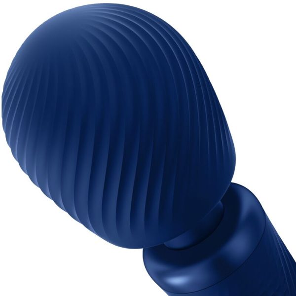 FUN FACTORY - VIM SILICONE RECHARGEABLE VIBRATING WEIGHTED RUMBLE WAND MIDNIGHT BLUE - Afbeelding 3