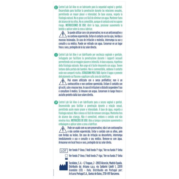CONTROL - LUB GEL ALOE LUBRICANT 75 ML - Afbeelding 2