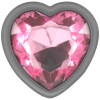 INTENSE - ALUMINUM METAL ANAL PLUG PINK HEART SIZE S - Afbeelding 3