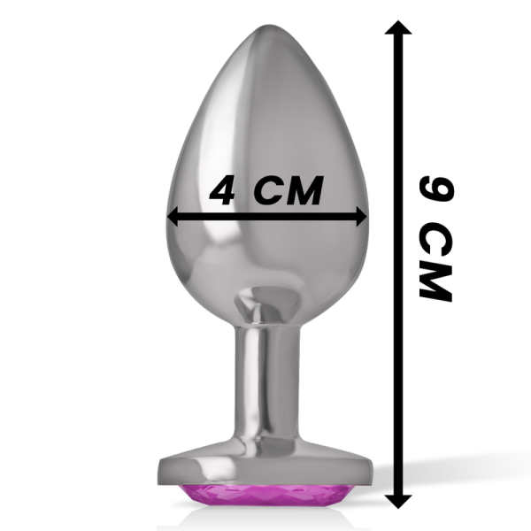 INTENSE - ALUMINUM METAL ANAL PLUG PINK HEART SIZE L - Afbeelding 4