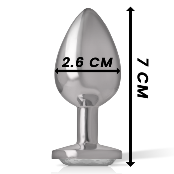 INTENSE - WHITE HEART ALUMINUM METAL ANAL PLUG SIZE S - Afbeelding 4