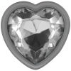 INTENSE - ANAL PLUG METAL ALUMINUM WHITE HEART SIZE L - Afbeelding 3