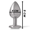 INTENSE - ANAL PLUG METAL ALUMINUM WHITE HEART SIZE L - Afbeelding 4