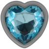 INTENSE - ALUMINUM METAL ANAL PLUG BLUE HEART SIZE L - Afbeelding 3