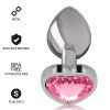 INTENSE - ALUMINUM METAL ANAL PLUG PINK HEART SIZE S - Afbeelding 7