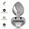 INTENSE - ANAL PLUG METAL ALUMINUM WHITE HEART SIZE L - Afbeelding 7