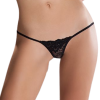 PASSION - MICRO THONG BLACK ONE SIZE WITH LACE - Afbeelding 2