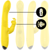 INTENSE - TOKY MULTIFUNCTION VIBRATOR UP & DOWN WITH CLITORAL STIMULATOR YELLOW - Afbeelding 3