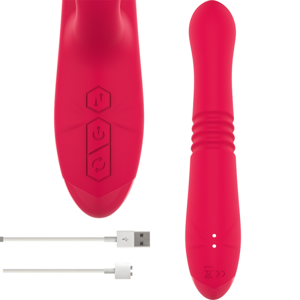 INTENSE - DUA MULTIFUNCTION RECHARGEABLE UP & DOWN VIBRATOR WITH RED TONGUE - Afbeelding 5