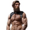 FETISH SUBMISSIVE ATTITUDE - MEN'S BRIGADE ADJUSTABLE ECO-LEATHER NECK HARNESS - Afbeelding 3