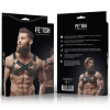 FETISH SUBMISSIVE ATTITUDE - ADJUSTABLE NEOPRENE CROSS-OVER CHEST BULLDOG HARNESS WITH ZIPPERS FOR MEN - Afbeelding 4