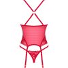 OBSESSIVE - LACELOVE CORSET RED XS/S - Afbeelding 6