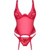 OBSESSIVE - LACELOVE CORSET RED XS/S - Afbeelding 5
