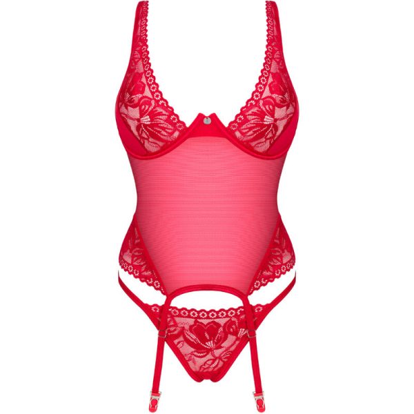 OBSESSIVE - LACELOVE CORSET RED XS/S - Afbeelding 5