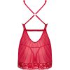 OBSESSIVE - LACELOVE BABYDOLL & THONG RED M/L - Afbeelding 6