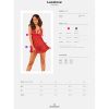OBSESSIVE - LACELOVE BABYDOLL & THONG RED M/L - Afbeelding 7