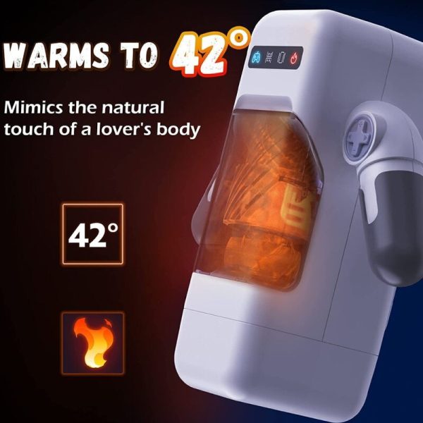 GAME CUP - THRUSTING VIBRATION MASTURBATOR WITH HEATING FUNCTION AND MOBILE SUPPORT - BLACK - Afbeelding 7