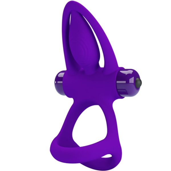 PRETTY LOVE - VIBRATOR RING 10 VIBRATIONS VIOLET SILICONE