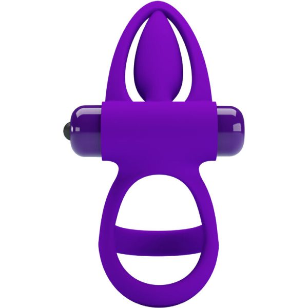 PRETTY LOVE - VIBRATOR RING 10 VIBRATIONS VIOLET SILICONE - Afbeelding 4