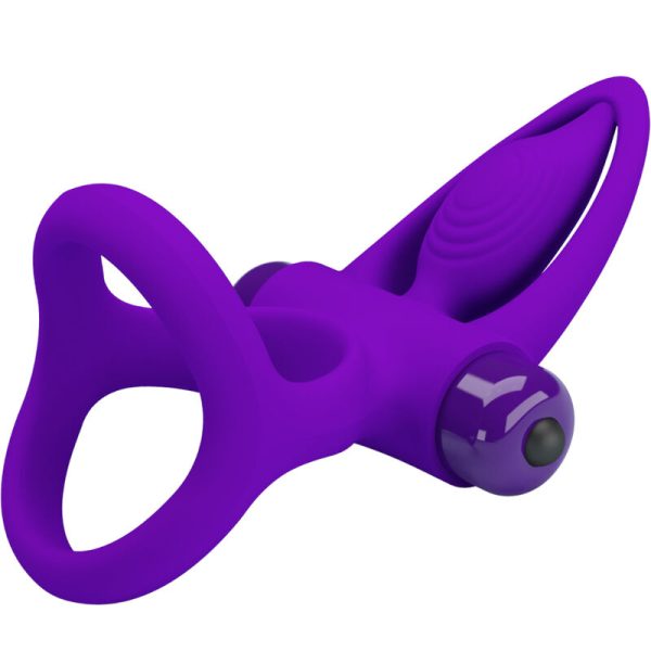 PRETTY LOVE - VIBRATOR RING 10 VIBRATIONS VIOLET SILICONE - Afbeelding 5