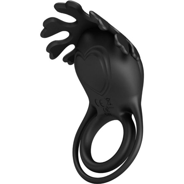 PRETTY LOVE - RUBEN VIBRATOR RING 7 VIBRATIONS BLACK SILICONE - Afbeelding 2