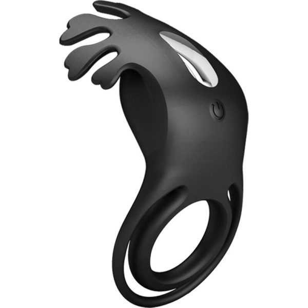 PRETTY LOVE - RUBEN VIBRATOR RING 7 VIBRATIONS BLACK SILICONE - Afbeelding 3