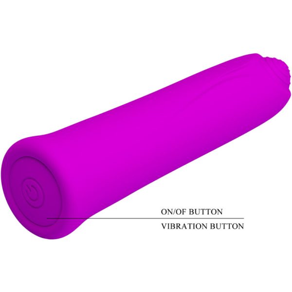 PRETTY LOVE - CURTIS MINI SUPER POWER VIBRATOR 12 VIOLET SILICONE VIBRATIONS - Afbeelding 4