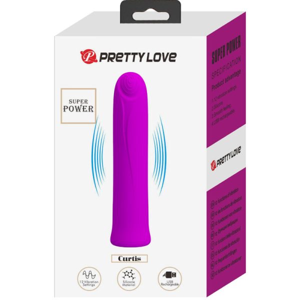 PRETTY LOVE - CURTIS MINI SUPER POWER VIBRATOR 12 VIOLET SILICONE VIBRATIONS - Afbeelding 7