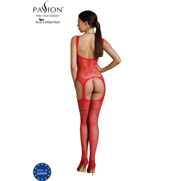 PASSION - ECO COLLECTION BODYSTOCKING ECO BS008 RED - Afbeelding 2