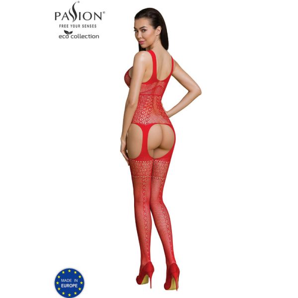 PASSION - ECO COLLECTION BODYSTOCKING ECO BS010 RED - Afbeelding 2